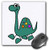 3dRose Funny Cute Blue Brontosaurus Dinosaur Stick Figure - Mouse Pads -mp-338232-1-