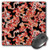3dRose Snakes in The Garden Orange Floral Pattern - Mouse Pads -mp-341384-1-