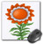 3dRose Cute Orange and White Sunflower Illustration - Mouse Pads -mp-341654-1-