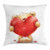 Ambesonne Bear Throw Pillow Cushion Cover, Valentine's Day Inspired Teddy Bear Holding a Big Red Heart Love Romance, Decorative Square Accent Pillow Case, 20" X 20", Sand Brown Red