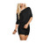 Anxihanee Women's Sexy Off Shoulder Party Club Ruched Bodycon Mini Dress -L, Black-