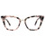 Zeelool Cat Eye Glasses Frame for Women Clear Lens Martha FA0457-01 Tortoise