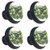4 Pack with Screws Knobs for Kitchen Cabinets Crystal Glass Drawer Pulls and Knobs Cupboard Handles for Dressers Wardrobes Bedside Table Nightstand Bookcase,Parrot Tropical