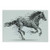 Ambesonne Modern Cutting Board, Sketchy Futuristic Unusual Patterned Line Combined Animal Horse Figure Image, Decorative Tempered Glass Cutting and Serving Board, Small Size, Black and White