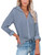 Diosun Womens Button Down V Neck Shirts Long Sleeve Office Casual Business Plain Blouses Tops Grey