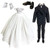 11.5 inch Doll Clothes  and  Shoes Wedding Bride Groom Bridal Set Wedding Dress  and  Groom Tuxedo Tux Black Suit for Fashion Doll Boy Ken Doll Fashion Pack Wedding Table Centerpiece Decoration 11.5 inch Doll Clothes  and  Shoes Wedding Bride Groom Bridal Set Wedding Dress  and  Groom Tuxedo Tux Black Suit for Fashion Doll Boy Ken Doll Fashion Pack Wedding Table Centerpiece Decoration