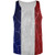 Old Glory Distressed French Flag All Over Mens Tank Top Multi SM