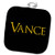 3dRose Vance mainstream male name in the USA. Yellow on black amulet - Potholders -phl-347389-1-