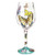 Designs by Lolita Butterflies Hand-painted Artisan Wine Glass, 15 oz.