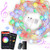 Smart Fairy Lights , Smart Globe String Lights USB ,RGB Color Timer APP,Dream Color String Lights, Music Sync Compatible with Alexa Google Home, IP65 Waterproof for Outdoor Indoor Party-16.4ft-