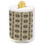 SoSung Ethnic Ceramic Piggy Bank,Tribal Chevron Colored Flowers Like Geometric Stripes Artwork Image 3D Printed Ceramic Coin Bank Money Box for Kids  and  Adults,Brown Black and Maroon