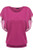 Zeagoo Women's Loose Casual Short Sleeve Chiffon Top T-Shirt Blouse Rose Red