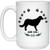 Funny Personalized Name Flat Coated Retriever Silhouette Paws Print Frame Coffee Mug White 15 Oz