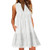 TRENDINAO Sleeveless Button Dress for Women Summer Casual Loose T Shirt Sundress Simple Swing Mini Dresses White