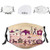 1 mask with 10 filters Activated carbon mask Facial decorations for adults Graphic Oriental Festival Crowd with Fantasy Figures as Fly