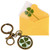 Real Four Leaf Clover Keychain Keyring Good Luck Lucky Charm with Bookmark Card