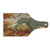 Lunarable Animal Cutting Board, Flat Geometric Illustration of Elephant Standing in Autumn Forest, Decorative Tempered Glass Cutting and Serving Board, Wine Bottle Shape, Pale Salmon Dimgray