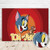 Classic Carrot Circle Tom and Jerry Backdrop 7x5 Happy Birthday Tom and Jerry Themed Background for Kids First Birthday Cartoon Mouse and Cat Party Supplies Decoration Vinyl Tom and Jerry Tablecloth