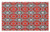 Ambesonne Mandala Doormat, Doodle Flowers Swirls Style Repetitive Grid Illustration in Warm Colors, Decorative Polyester Floor Mat with Non-Skid Backing, 30" X 18", Orange White and Black