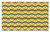 Ambesonne Yellow Chevron Doormat, Horizontal Zigzag Stripes in Vibrant Colors Modern Graphic, Decorative Polyester Floor Mat with Non-Skid Backing, 30" X 18", Yellow Orange Black
