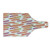 Ambesonne Feathers Cutting Board, Fluffy Feather Figures in Symmetrical Tile Pattern with Color Details, Decorative Tempered Glass Cutting and Serving Board, Wine Bottle Shape, Salmon Purple Green