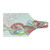 Ambesonne Colorful Cutting Board, Cute Floral Haze Pattern with Heart Figures Love Spring Influences Work of Art, Decorative Tempered Glass Cutting and Serving Board, Wine Bottle Shape, Multicolor