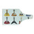 Ambesonne Guitar Cutting Board, A Wide Variety of String Instruments Realistic Musical Pattern Jazz Blues Acoustic, Decorative Tempered Glass Cutting and Serving Board, Wine Bottle Shape, Multicolor