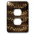 3dRose Anne Marie Baugh - Patterns - Image Of Brown Wood With Image Of String Lights - 2 plug outlet cover -lsp-316245-6-