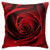 Antvinoler Red Rose Throw Pillow Cover Case for Couch Sofa Home Bedroom Car Decoration Indoor/Outdoor 18x18 Inches