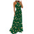 Dress for Women Elegant,Sexy Sleeveless Beach Dress Women Tropical Print Halter Backless Maxi Dress Green