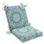 Pillow Perfect Outdoor | Indoor Delancey Lagoon Squared Corners Chair Cushion