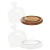 DOITOOL Clear Glass Dome Cloche with Bamboo Wood Base Tay Heart Handle Cloche Bell Jar Cake Display Case Tabletop Centerpiece for Pastry Desserts Cheese Flower