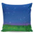 FAMILYDECOR Square Throw Pillow Covers Pillowcase for Sofa Couch Bed Chair - 20x20 inches Pillow Cases, Removable - Green Meadow and Blue Sky Cushion Covers Easy to Clean