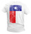 Distressed Texas Flag - USA Lone Star State Men's T-Shirt -White - Back Print, Large-
