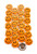 Classic Orange Smiley Face Pinback Button Badges - 1.5 Inch Round - 25 Pack