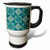 3dRose Turquoise Quilt Pattern Stainless Steel Travel Mug, 14-Ounce