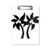 Black Coconut Tree Plant Silhouette Clipboard Folder Writing Pad Backing Plate A4