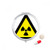 Warning Symbol Yellow Black Ionization Radiation Triangle Pill Case Pocket Medicine Storage Box Container Dispenser