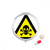 Warning Symbol Yellow Black Poisoning Triangle Pill Case Pocket Medicine Storage Box Container Dispenser