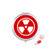 Ionization Radiation Red Square Warning Mark Pill Case Pocket Medicine Storage Box Container Dispenser