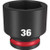 Impact Duty 1/2" Drive 36mm Standard 6 Point Impact Socket