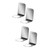 Zerodeko 4 Pcs Wall Mounted Shelf Stainless Steel Shelves Wall Shelf Brackets Decorative Hooks Stainless Steel Shampoo Holders Shampoo Dispenser Holder Shower Shelf Bathroom Storage Rack