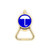 Rain Blue Square Warning Mark Beer Bottle Cap Opener Stainless Steel Key Chain
