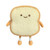 Toast Sliced Bread Pillow 7'' ,Funny Food Bread Shape Plush Pillow, Facial Expression Soft Toast Bread Food Sofa Cushion,Cute Toast Stuffed Pillow Bread Toy for Kids Adults Gift Home Bed Room Decor