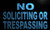 No Soliciting Or Trespassing LED Sign Neon Light Sign Display m856-b(c)