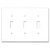 NEU Triple Toggle Mid-Size Switch Cover Wall Plates, 3-Gang 6.5" x 4.75", Unbreakable Polycarbonate Thermoplastic, Glossy White