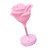 DOITOOL Light Up Rose LED Nightlight Lampara De Desk Lamp Pink Atmosphere Light Wedding Party LED Night Light Light Decorative Light Night Lamp Dimmable Light Battery Rose Bedside Lamp