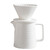 mondays. Pour Over Coffee Maker Set, Premium White Ceramic V60 Dripper & Decanter, 1-2 Cup Home Filter Coffee Maker (White)