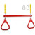 Swing Set Stuff Inc. Trapeze Rings with Coated Chain (Red/Yellow) with SSS Logo Sticker