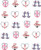 40 Heart Anchors Nail Art Decals 40 Heart Anchors Nail Art Decals